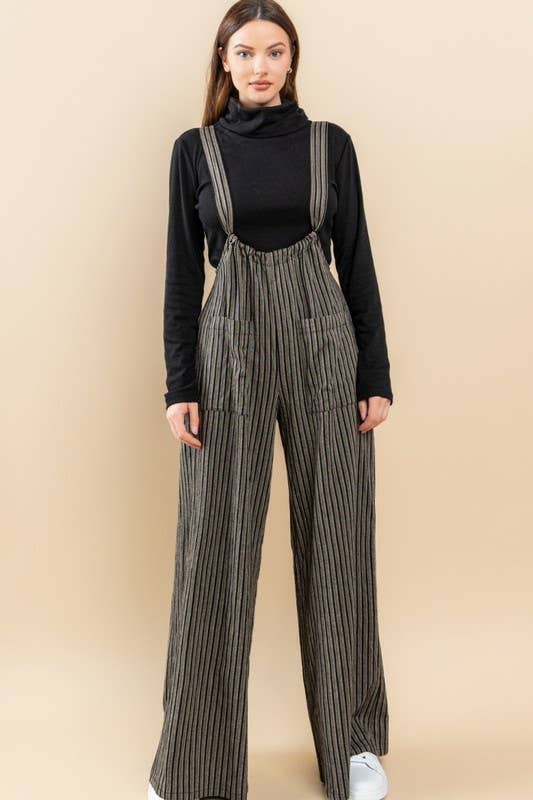 Oddi - Wholesale Jumpsuit - Women's - Wide Leg Stripe Suspender Jumpsuit17