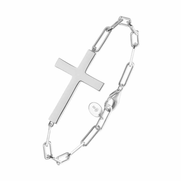 Zilveren kettingarmband met Marie kruis voor wholesale door ORUS BIJOUX