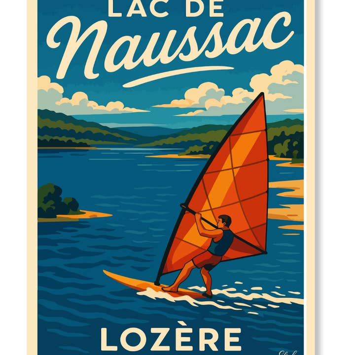 ELIOKA - Wholesale Poster - Displays "Lake Naussac" Lozère0