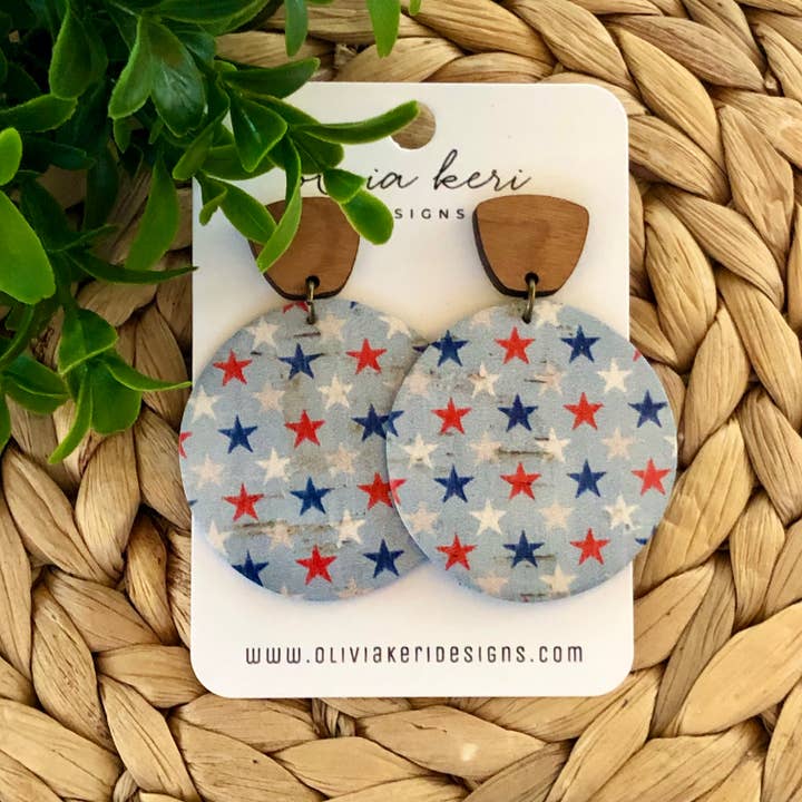 Everly - Patriotic Blue Stars for wholesale by Olivia Keri Designs