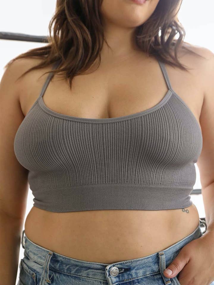 Leto Accessories - Wholesale Bralette - Women's - Plus Size Tattoo Mesh Racerback Bralette