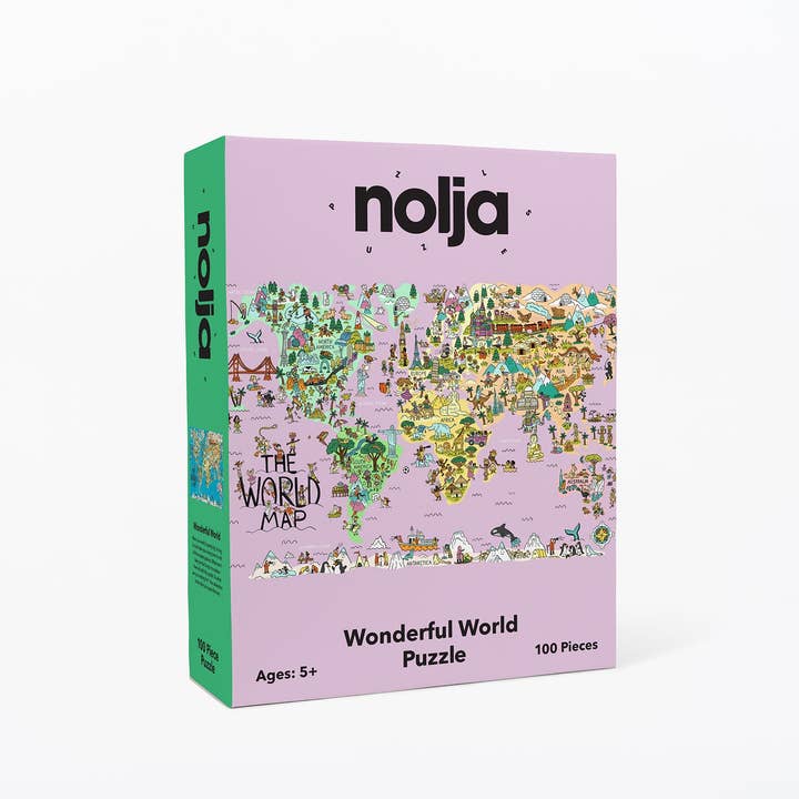 Wonderful World Puzzle - 100 large pieces for wholesale by Nolja Play, LLC.