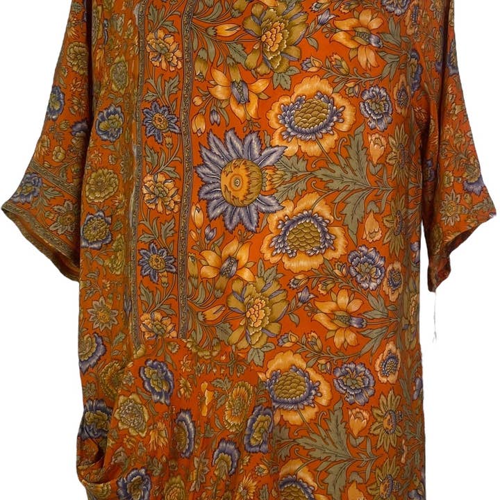 PRC7881 Avatar Pure Silk Self Pocket Tunic Dress for wholesale by sariKNOTsari