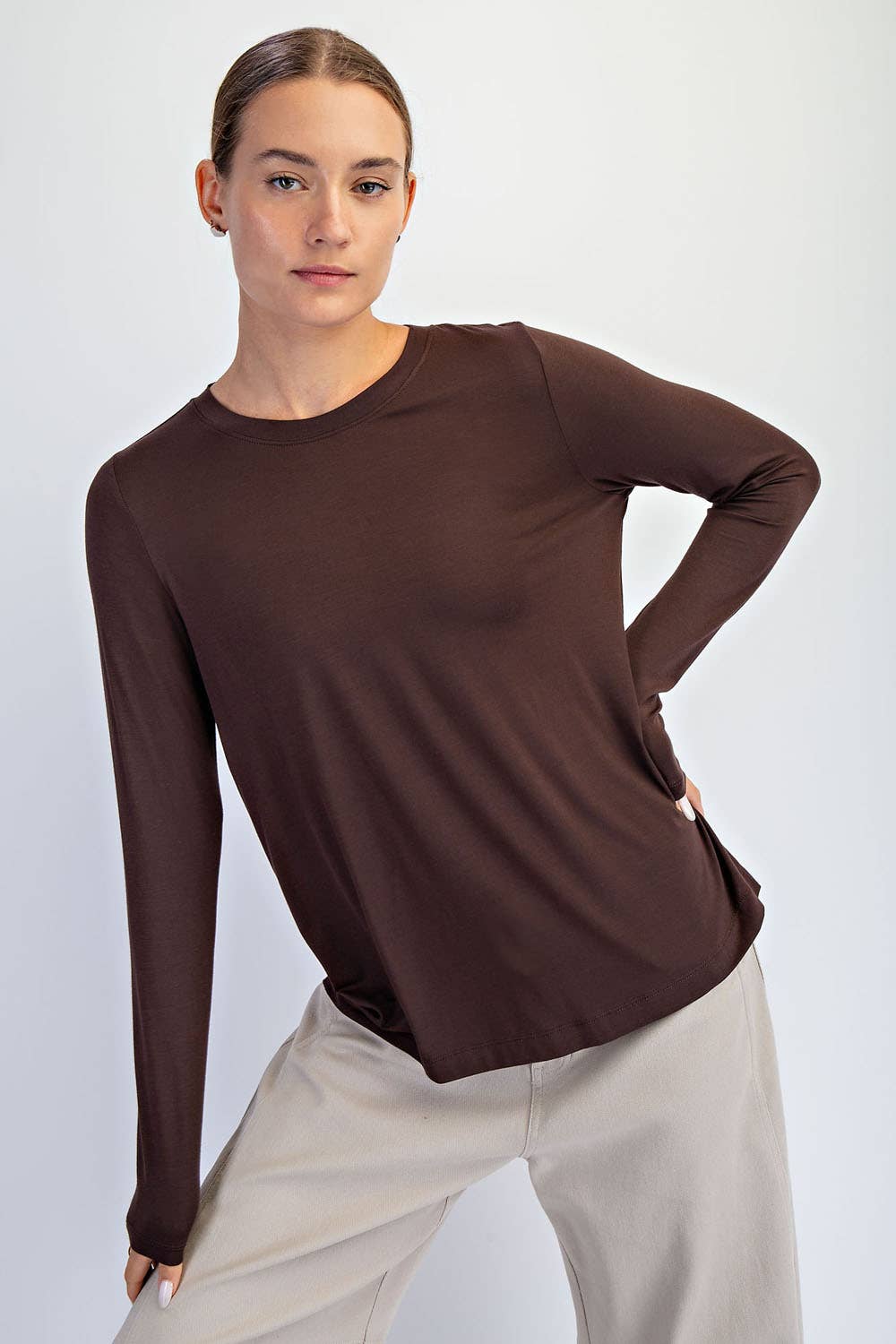 Rae Mode - Wholesale Lounge Top - Women's - VISCOSE MODAL LONG SLEEVE TOP20