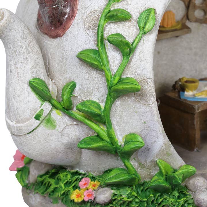 Exhart - Wholesale Outdoor Ornament/Decor - Solar Teapot Fairy House