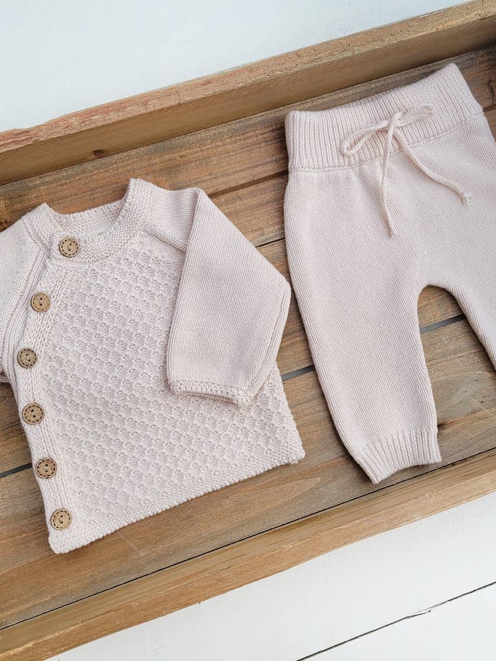Conjunto de salón de punto de 2 piezas Noella para venta al por mayor de OLIVE & CRADLE