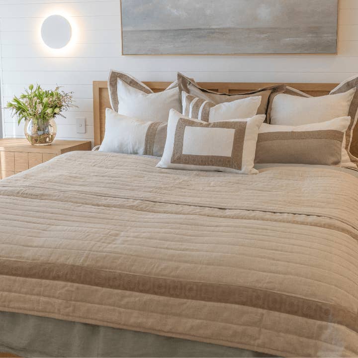 BHD HOME - Wholesale Bedding pillowcase/sham - Crest Linen Natural Bed Sash 76 x 229cm8