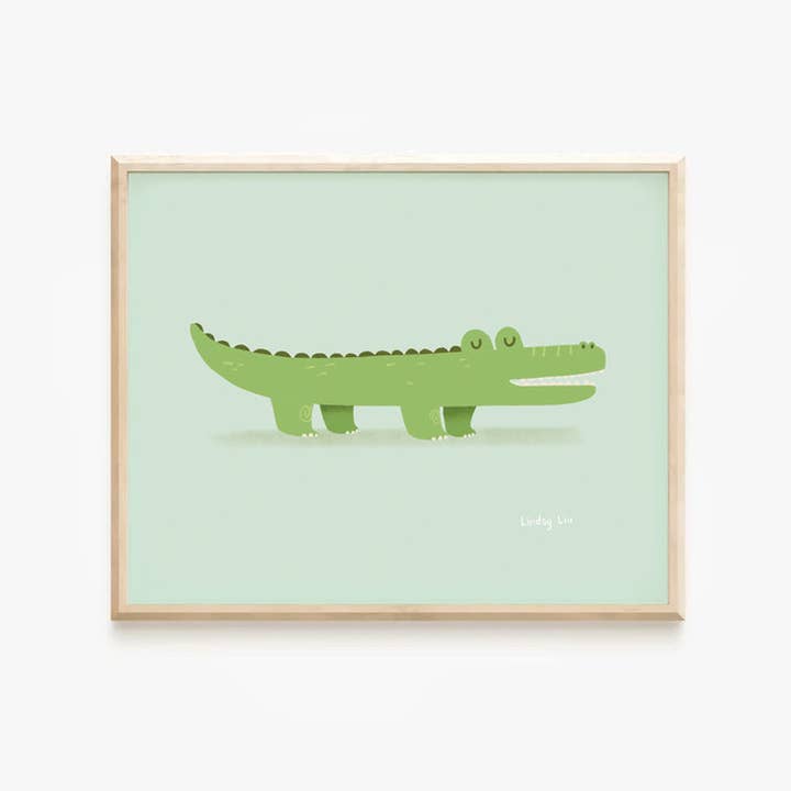 Alligator Art Print for wholesale by Happy Little Paper Co
