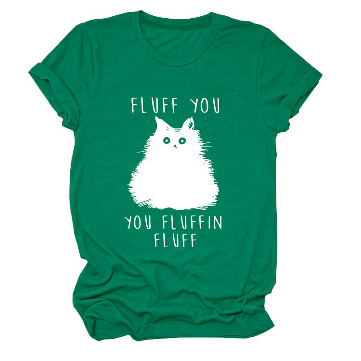 ACCITY - Wholesale Screen Printed T-Shirt - Women's - Women’s Graphic Tee – Fluff You Cat Print_CWTTSL051022