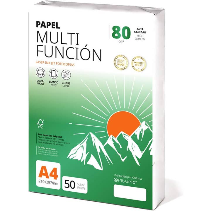Folios A4 80gr Multipurpose Paper Printer and Photocopier 50h for wholesale by MEDEL OFFICE