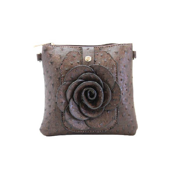 22 Tote - Vendita all'ingrosso Borsa a tracolla - Donna - Borsetta a tracolla per cellulare con fiore di struzzo9