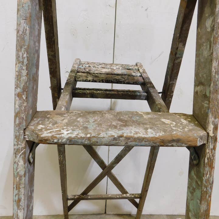 My Amigos Imports - Wholesale Free Standing Shelf - Vintage Wooden Ladder-#13-Great Display-19x36Dx57H inches6