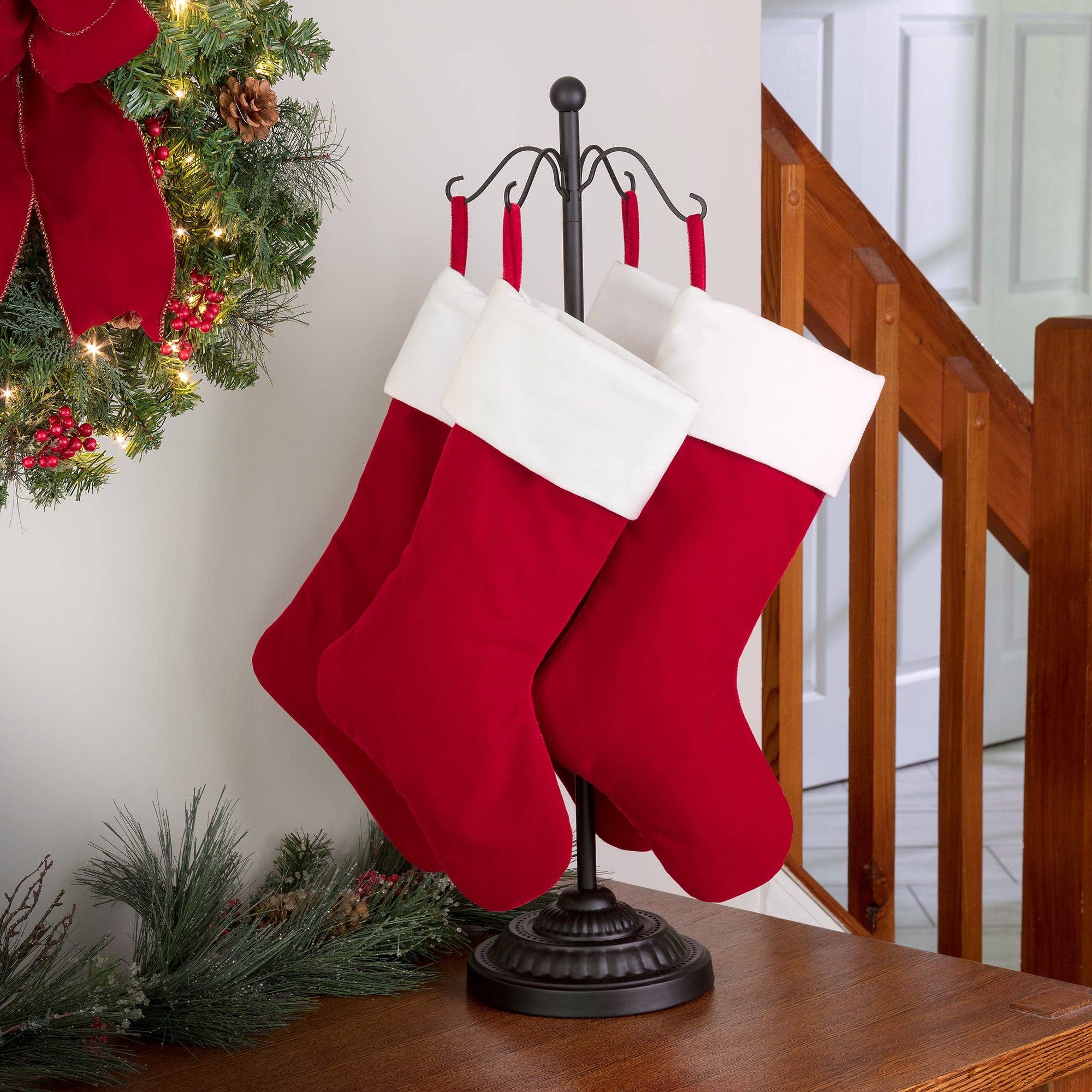 Haute Decor - Wholesale Christmas Decoration - Adapt™ Adjustable Christmas Stocking Tree Stand - Black2