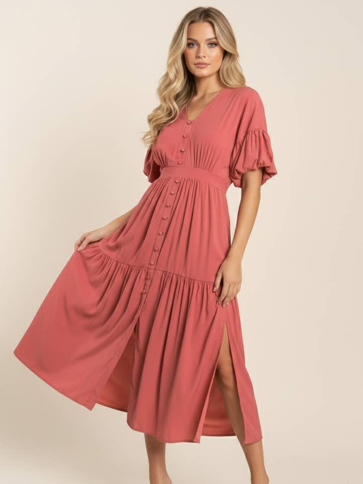 Willow Tiered Midi Dress for wholesale by J.NNA