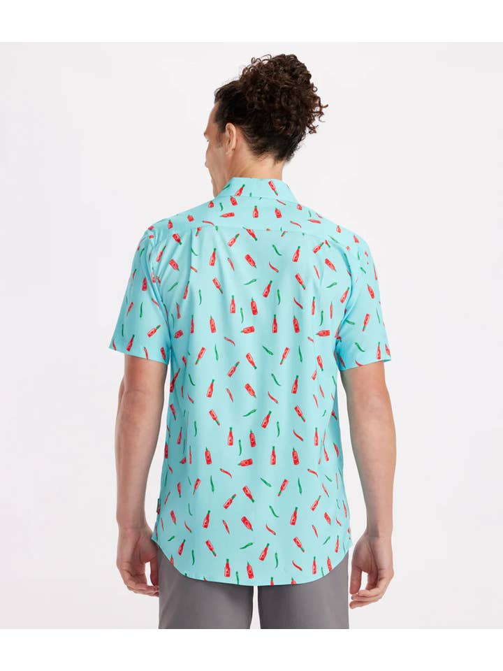 Tipsy Elves - Vente Chemise à col boutonné – homme - Chemise hawaïenne d'été sauce piquante - Chemise à boutons chili pour homme2