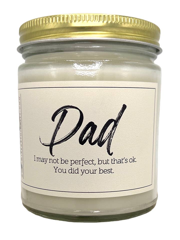 Mixed Ethically Dad I may not be perfect... Soy Candle 8oz for wholesale by Mixed Ethically