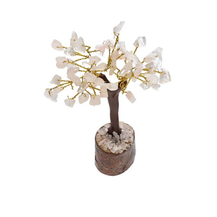 Vives de la Cortada S.L - Wholesale Spiritual Stone/Crystal - Mini Rose Quartz Tree with Wooden Base2