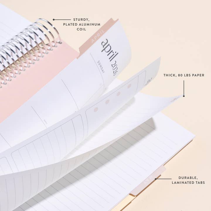 Erin Condren Design - Wholesale Planner - 7x9 Monthly Planner -Tulipscape cover, Pastel Minimal theme 6