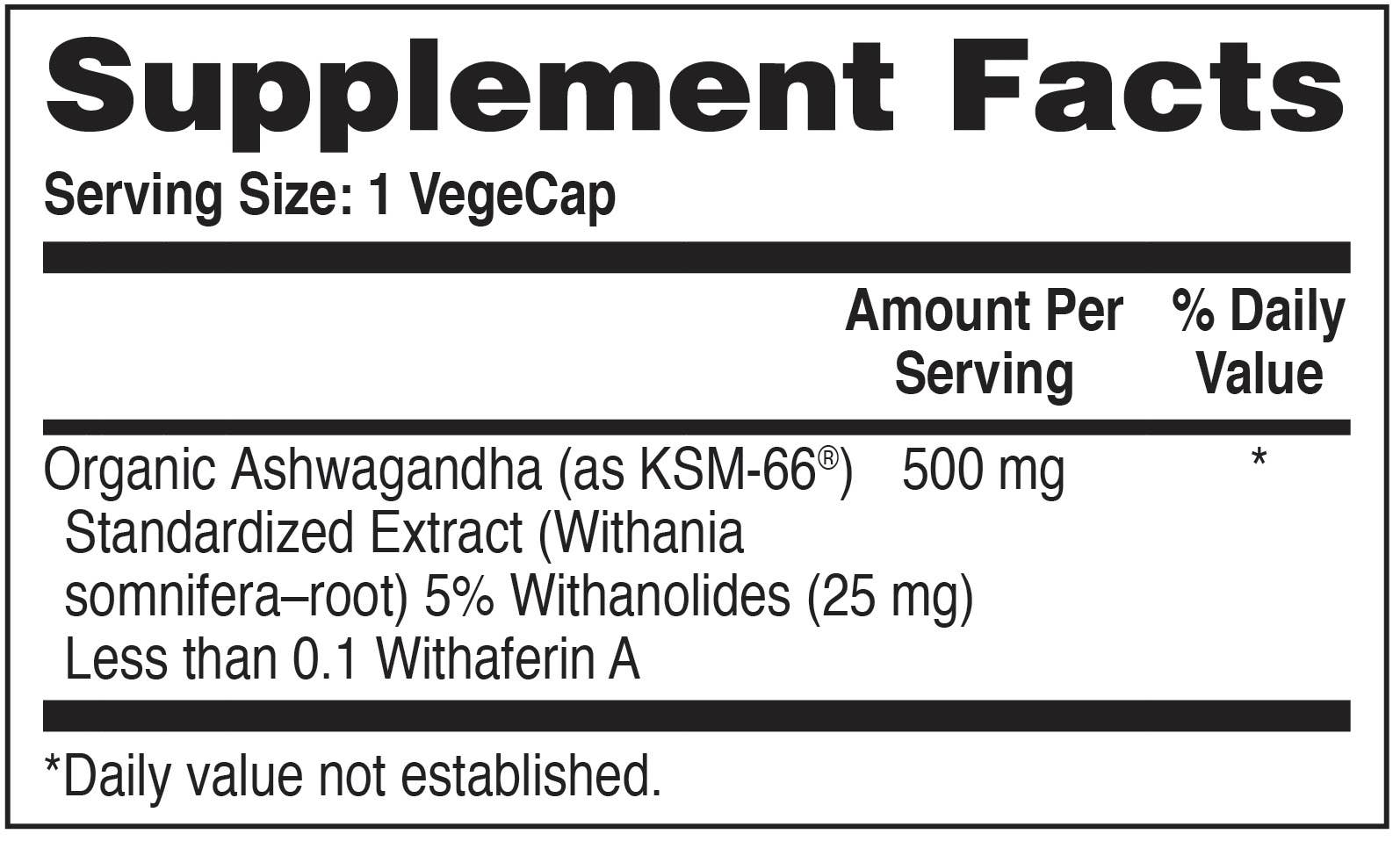 Health Thru Nutrition - Wholesale Oral Supplement/Vitamin - Ashwagandha Ksm-66® 500mg (Non-gmo) 90 Vegecaps3