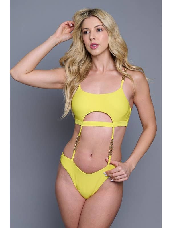 Yira - Wholesale One Piece Swimsuit - Women's - Golden Hour Cutout Bikini Set2