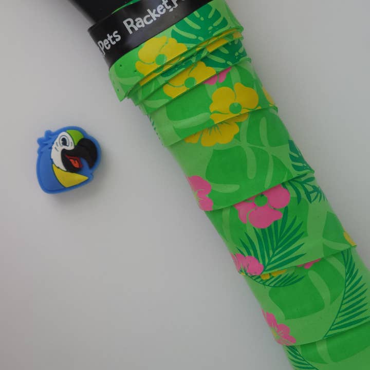 Racket Pets - Wholesale Sporting Accessories - Parrot Tennis Overgrip Tape and Matching Shock Absorbing 2