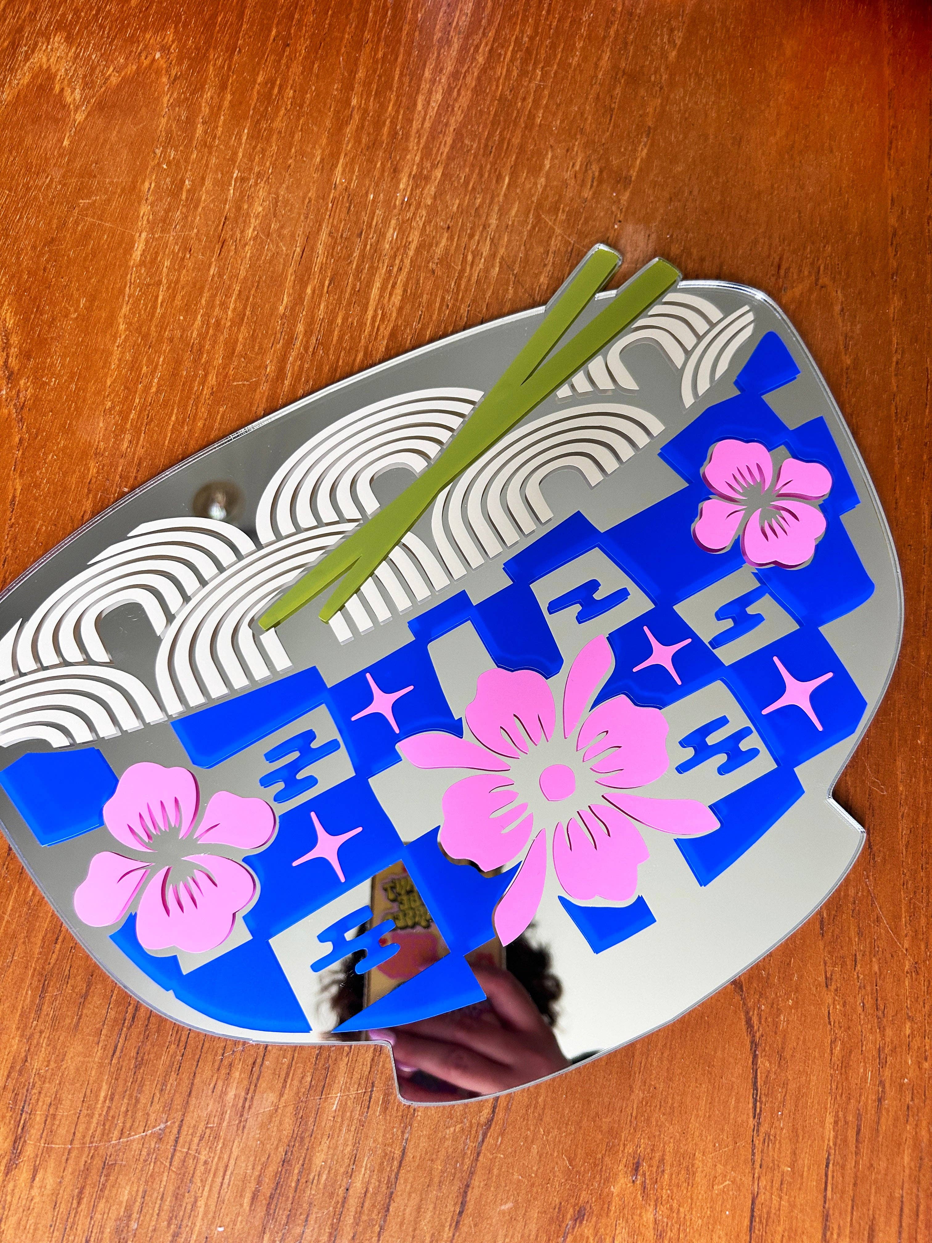 Printed Weird – wholesale Wall mirror – Ramen Noodle Bowl Mirror7