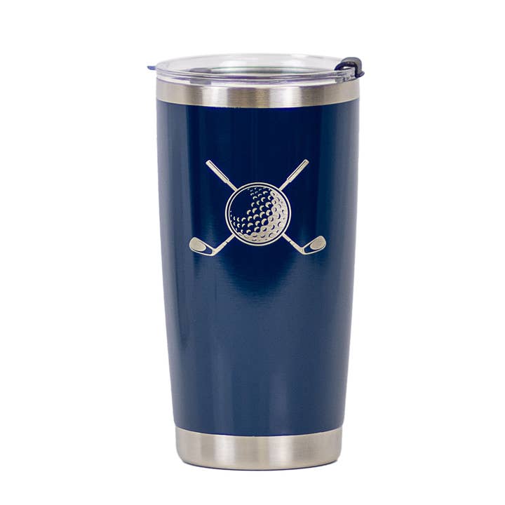 Golf Etched Tumbler Royal/Stainless 20oz. for wholesale by The Royal Standard