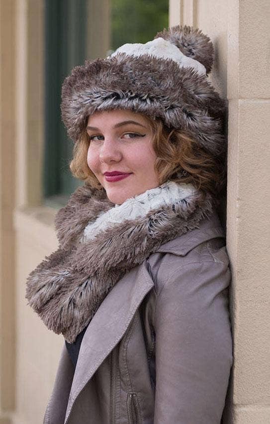 PANDEMONIUM - Wholesale Fur/Faux Fur Coat - Women's - Double Cowl Shrug - Assorted Faux Furs4