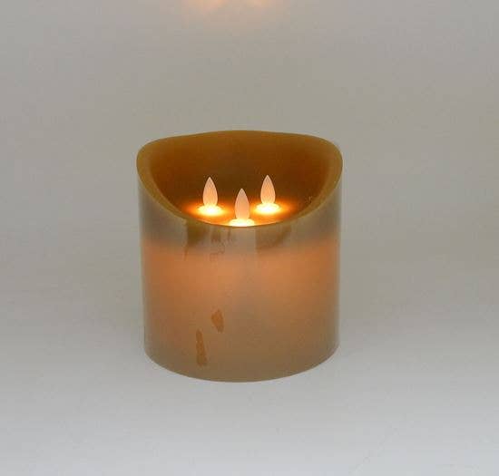 Green Pastures Wholesale - Vente Bougie sans flamme - Bougies LED avec 3 mèches vacillantes - diamètre 6", 9 styles7