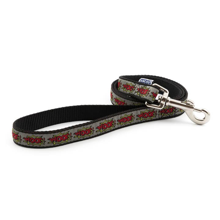 Grey Woof Lead 1m x 19mm for wholesale by Ancol Pet Products Ltd