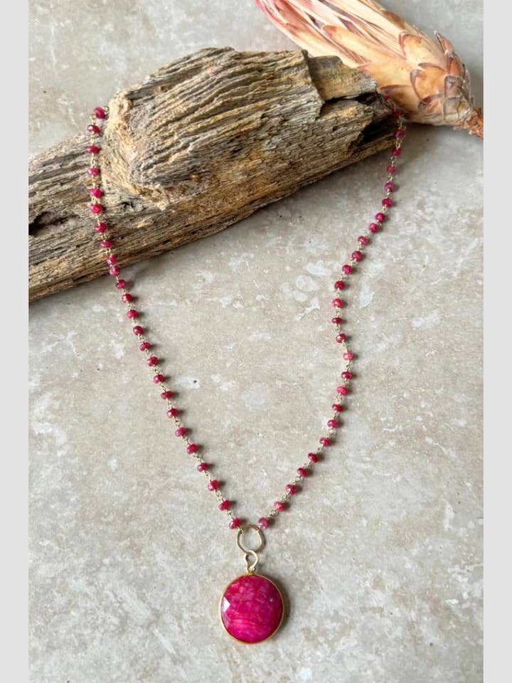 Colar Ruby & Ouro por atacado de Kathy Nelson Jewelry