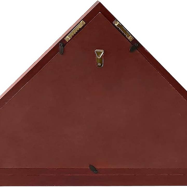 Decomil - Wholesale Display Case - 5x9 Flag Display Case Small Base Design - Cherry