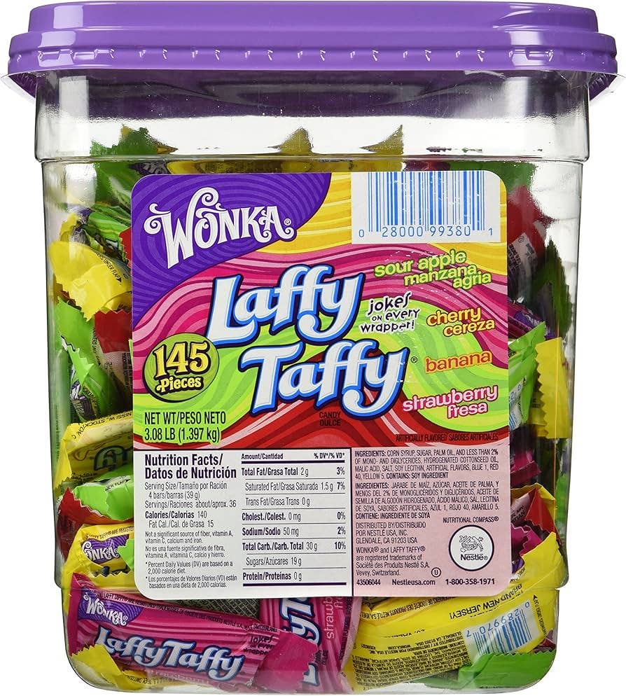 Royal Wholesale - Wholesale Taffy - Laffy Taffy Assorted Flavors 145ct Tub0