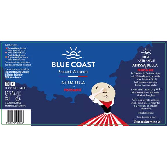 Blue Coast Brewing Company - Wholesale Beer - Craft Beer - Blonde with Pastis from Nice - 33cl4