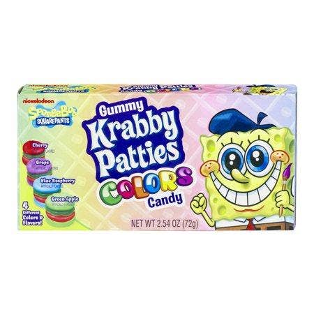 Spongebob Krabby Patties Colors Theater Box 12 Count 2.54 Ounce for wholesale by Long Island Candy Factory