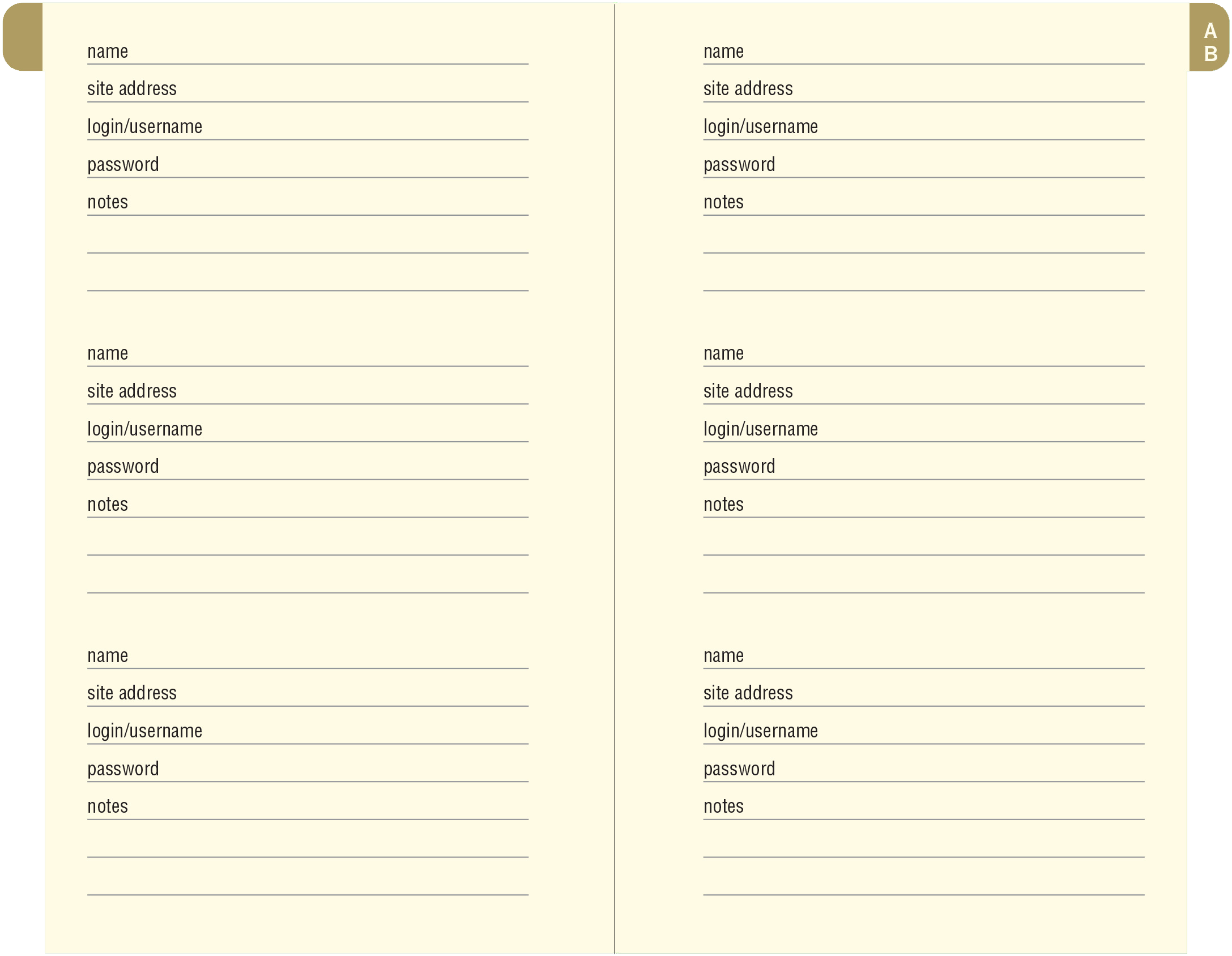 Peter Pauper Press - Vente Journal intime - Carnet d'adresses Internet et mots de passe Marble1