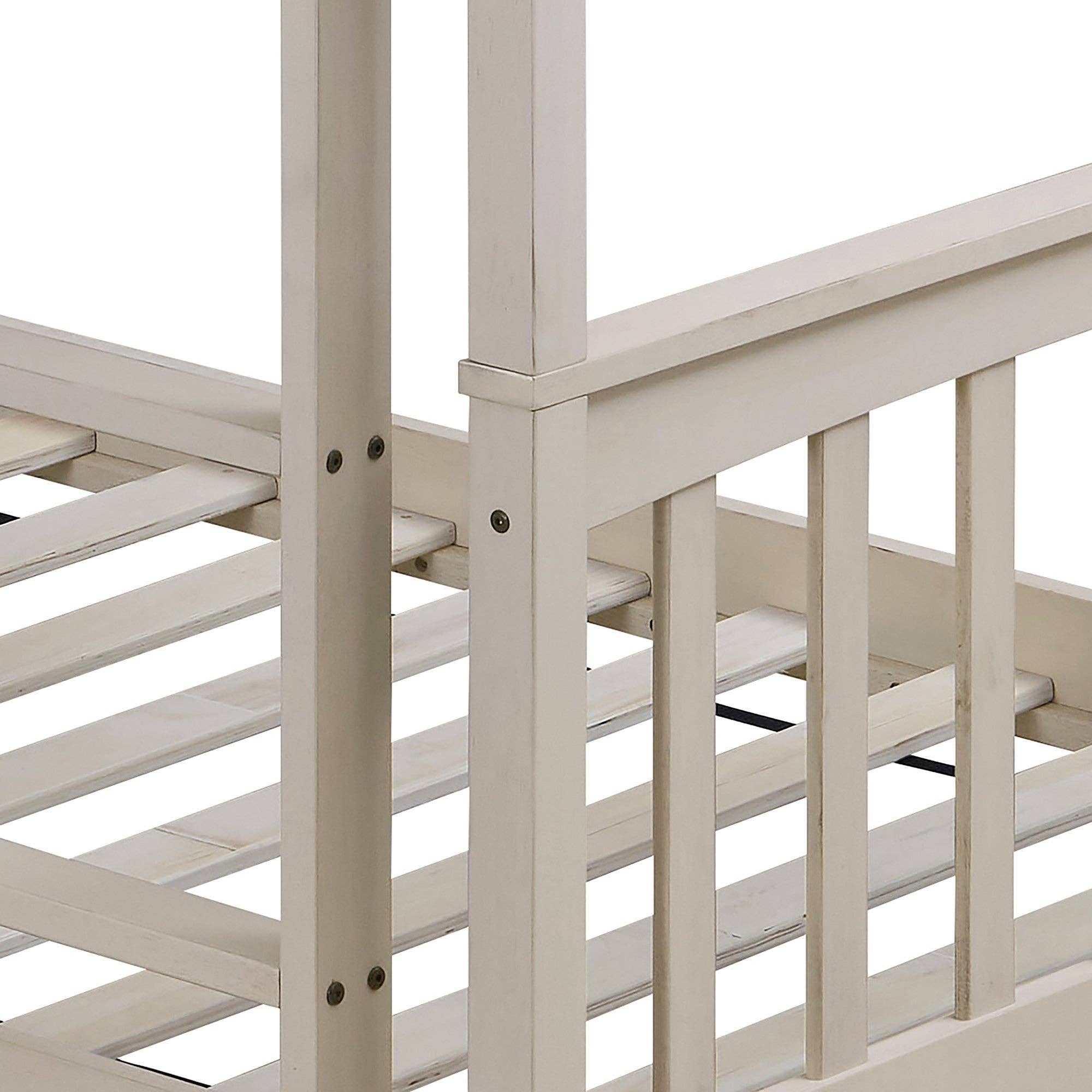 Home Design - Wholesale Bed - Kids & Baby - Home Design Ames Twin Over Twin Solid Wood Standard Bunk Bed Frame9