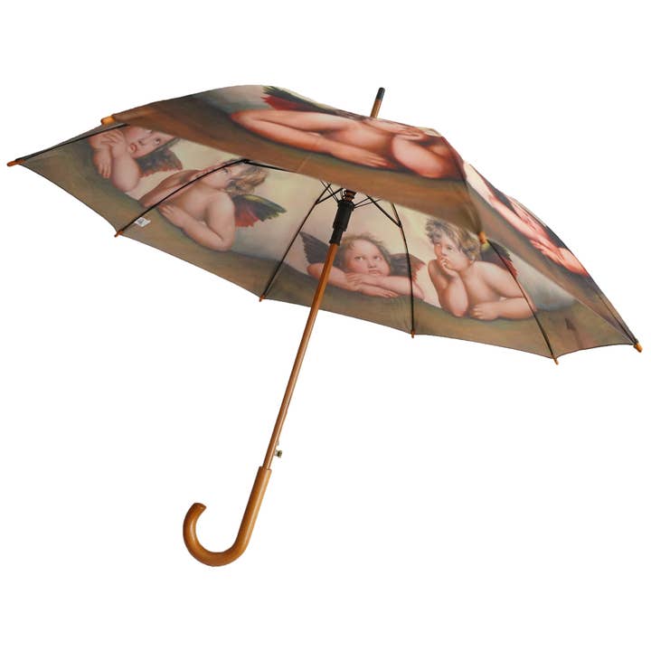 The San Francisco Umbrella Company - Wholesale Umbrella - Unisex - Raphael's Baby Angels Stick Umbrella2