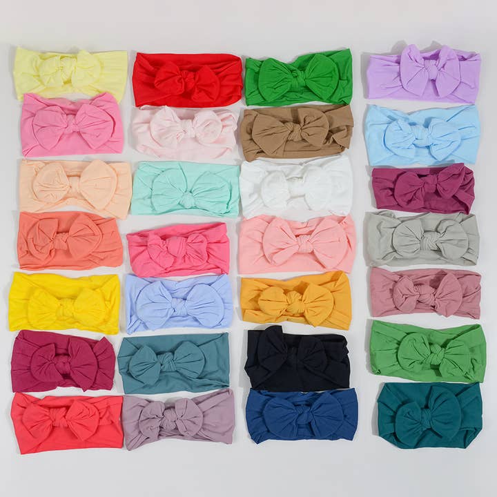 TheDivaSoap - Vendita all'ingrosso Fascia per capelli - Neonati - Fascia per capelli con turbante con fiocco, cappello per neonati, regalo per baby shower