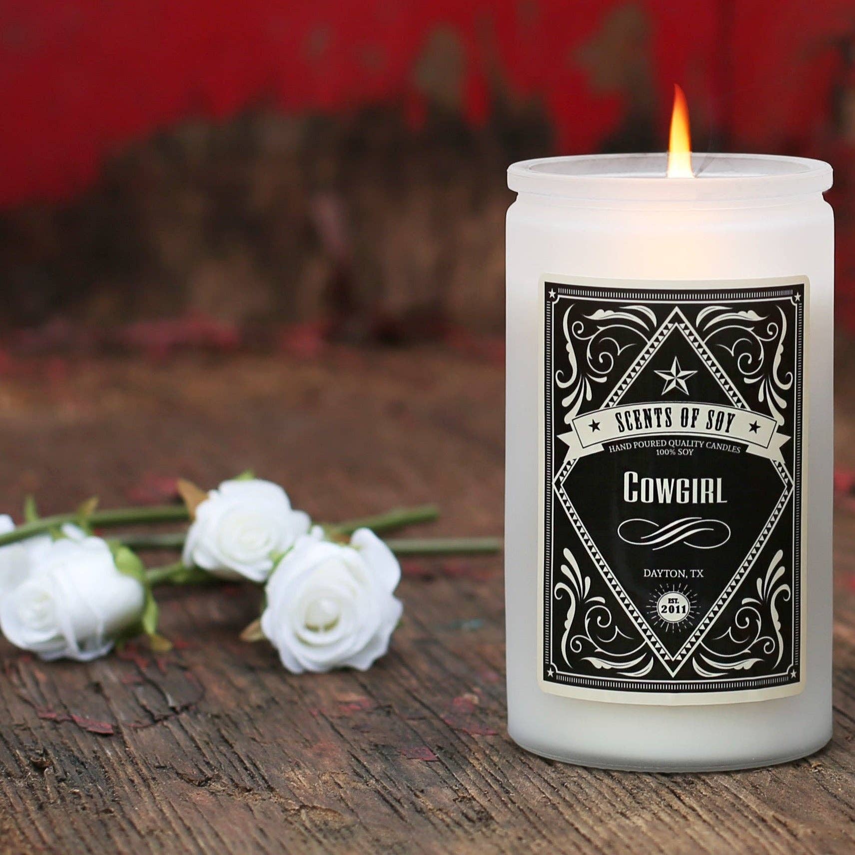 Scents Of Soy Candle Company - Vente Bougie en bocal - Bougie de soja rustique Cowgirl1