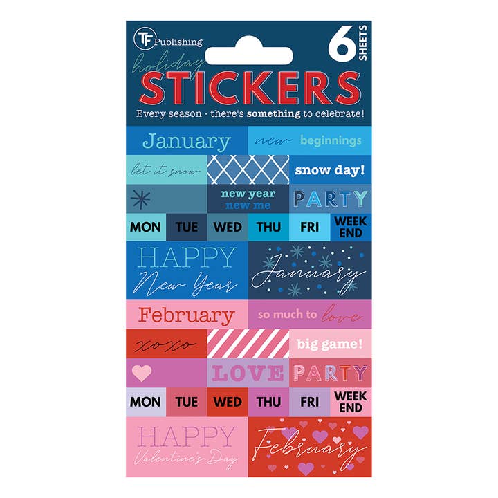 TF Publishing - Paper Goods - Wholesale Sticker - Seasonal Monthly Planner/Calendar Stickers