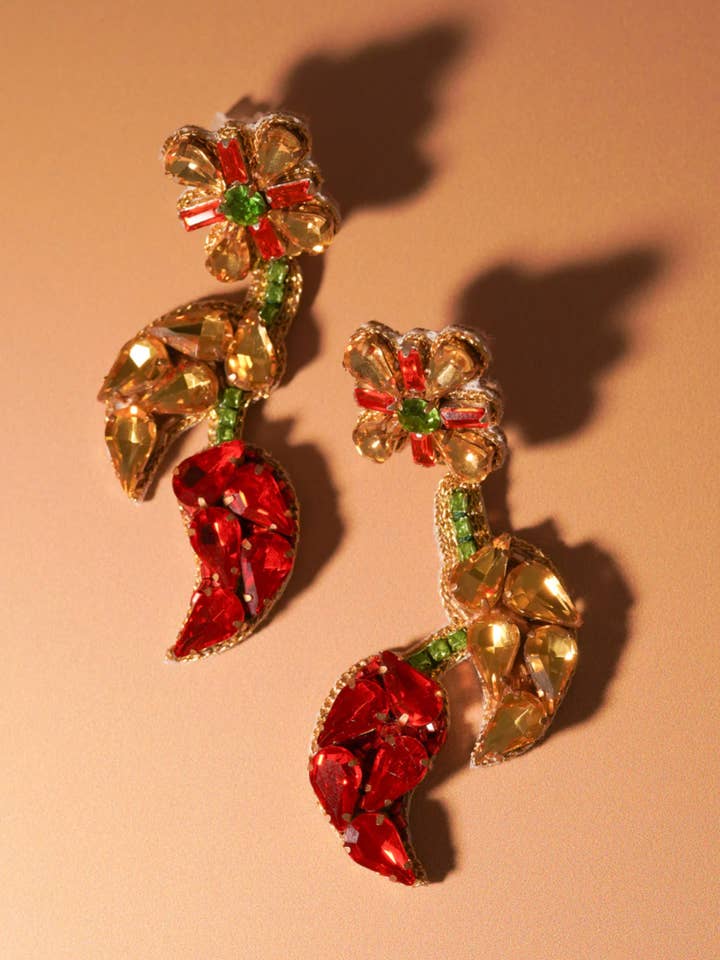 Piqueña Peppers Earrings for wholesale by Dos Femmes