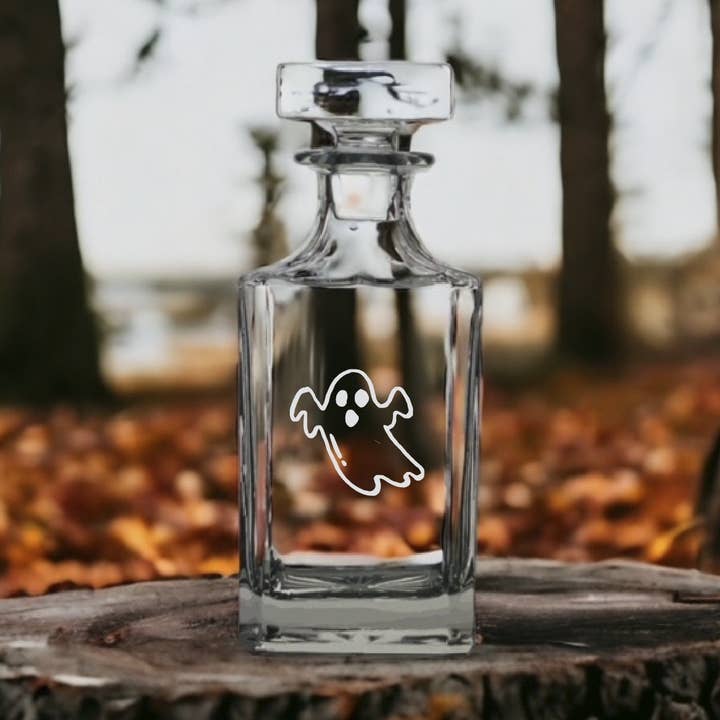 Ghost Spooky 26oz Premium Bourbon Whiskey Decanter for wholesale by Texan Customs