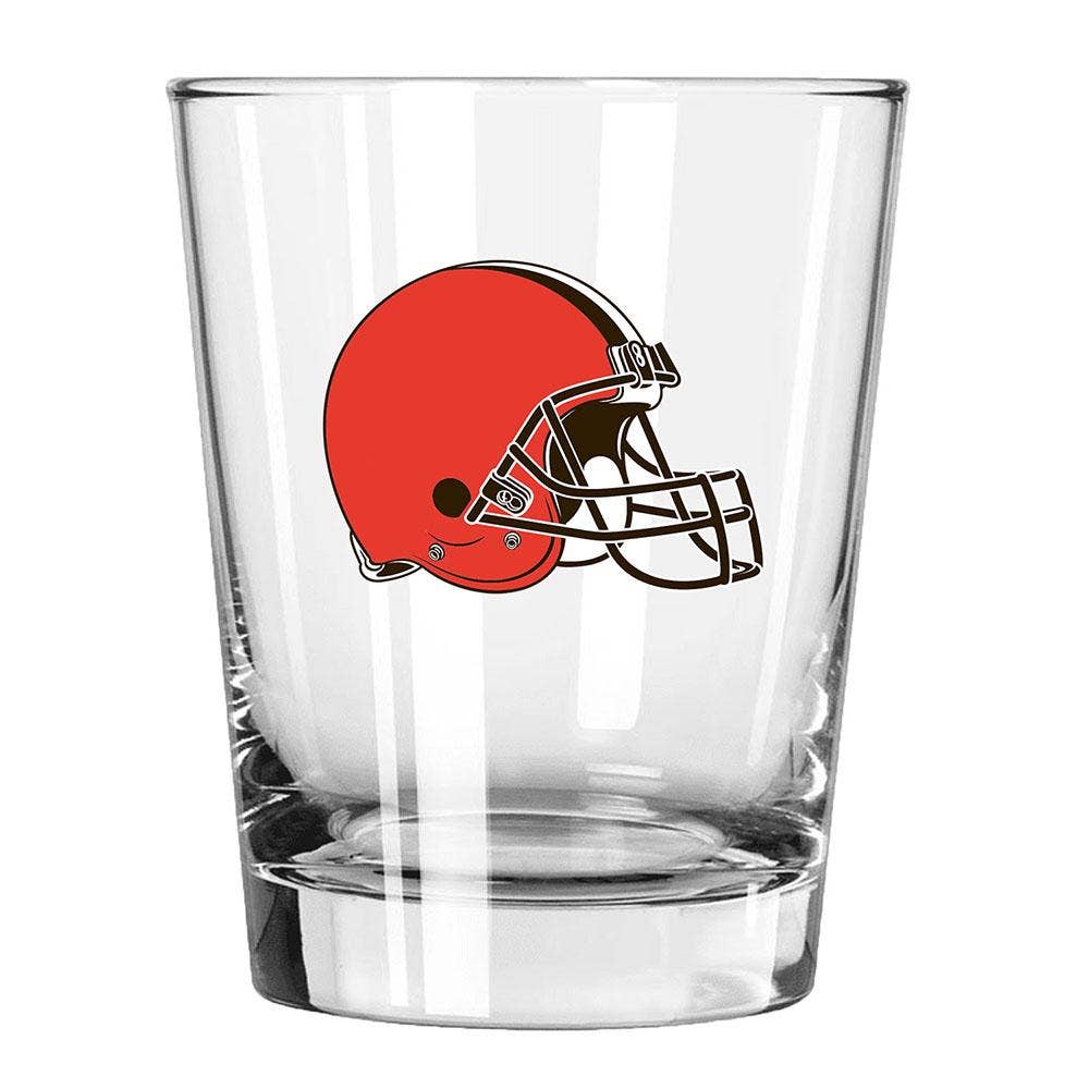 The Memory Company - Wholesale Cocktail/Liquor Glass - 15oz Old Fashioned w/Color Logo, Cleveland Browns0