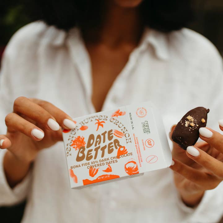 Date Better Snacks - Wholesale Chocolate Covered Sweets - Peanut Butter Crunch- chocolate covered dates