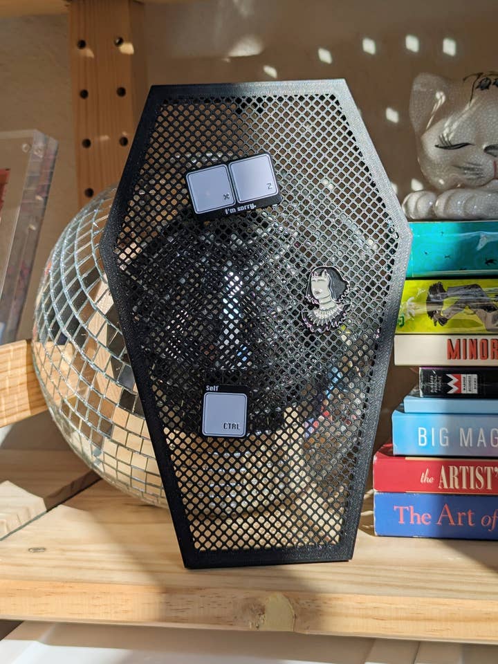 Coffin Pin & Earring Display Board (Black) for wholesale by Petty Party