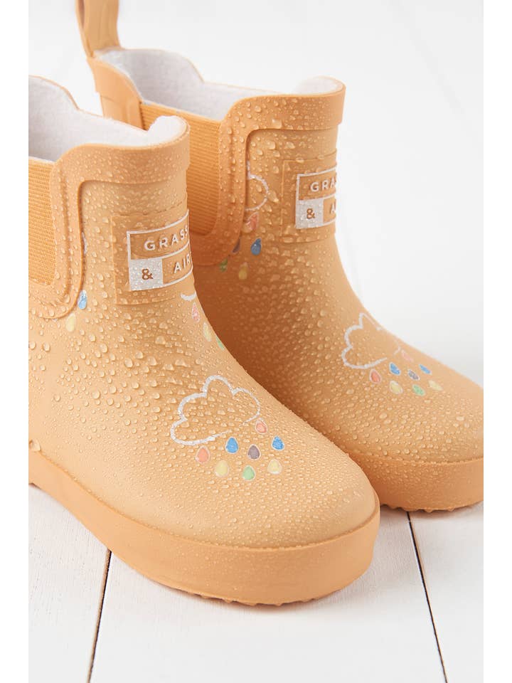 Grass & Air – Großhandel Gummistiefel – Kinder – Peach Short Gummistiefel für Kinder mit Farbwechsel