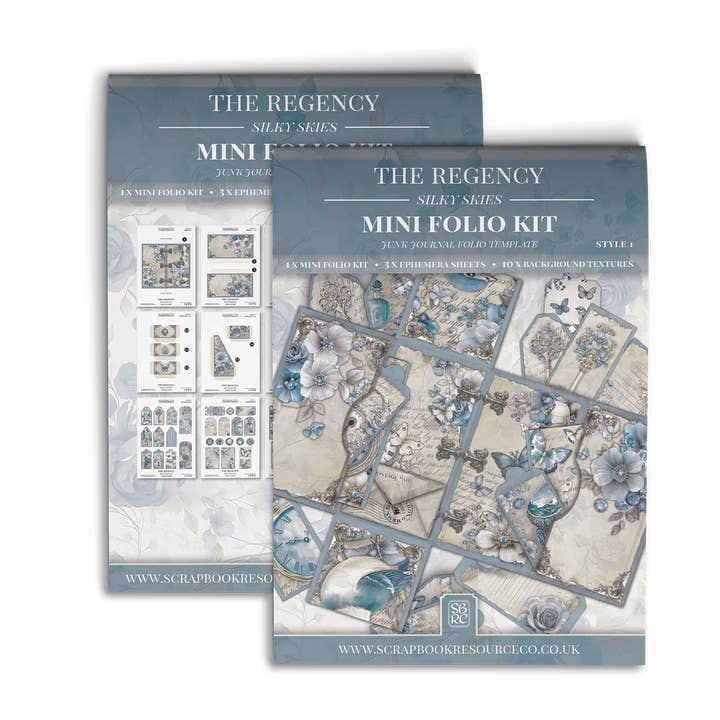 The Regency Silky Skies Mini Folio Kit Style 1 for wholesale by Scrapbook Resource Co