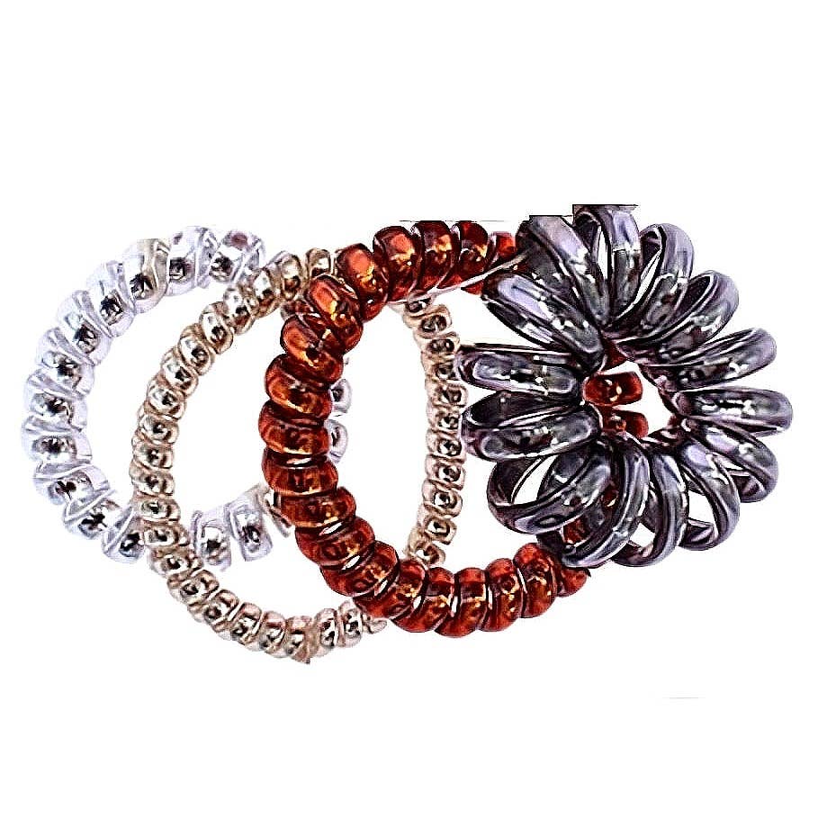 Diacly – wholesale Hair tie – Dozen Spiral Hair Ponytail Ties1