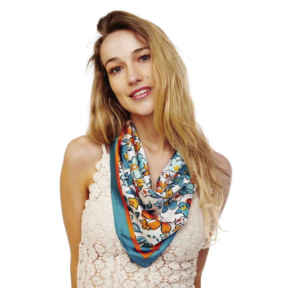 anbfashion - Wholesale Scarf - Women's - FLORAL PRINTED SILKY SCARF SPSS-27100
